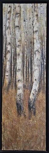 Morgen im Birkenwald de Eva Vogt, Pintura a la venta en Singulart