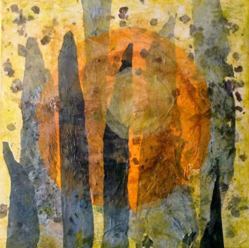 Sonne im Birkenwald by Eva Vogt, 油畫 for Sale on Singulart