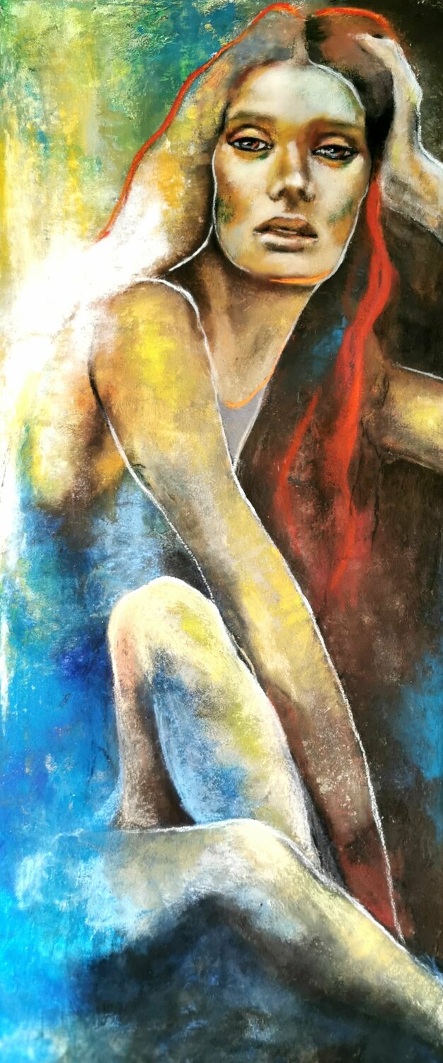 Blaues Kleid Eva Vogt