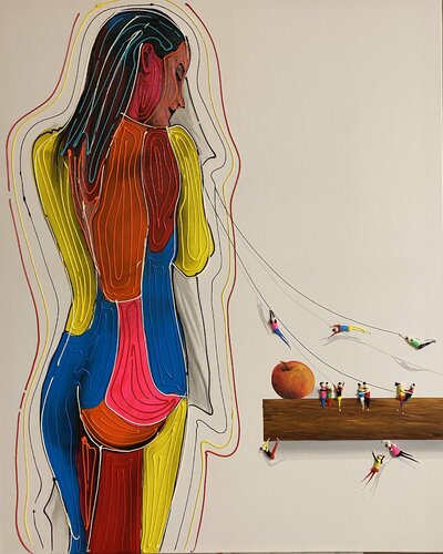 action. Freiheit lX15567 di Eka Peradze, Pittura in vendita su Singulart