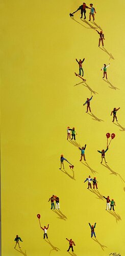 Action.Happyness par Eka Peradze, Peinture en vente sur Singulart