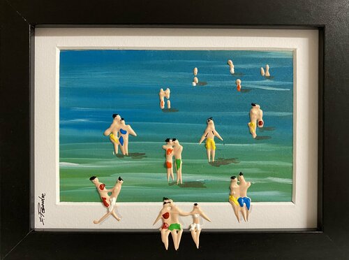 Action.Day on the beach 77 par Eka Peradze, Peinture en vente sur Singulart