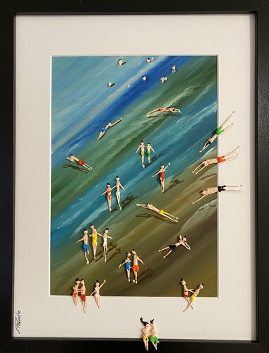 Day on the beach III56 par Eka Peradze, Peinture en vente sur Singulart