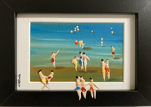 Day on the beach III796 par Eka Peradze, Peinture en vente sur Singulart