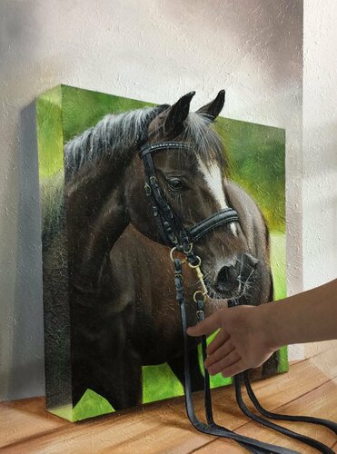 3 D horses 67 par Eka Peradze, Peinture en vente sur Singulart