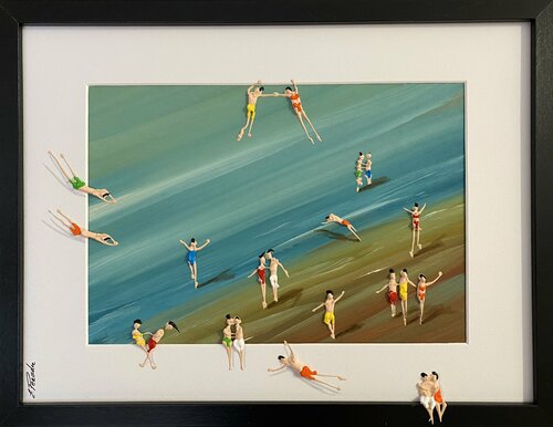 Day on the beach III9 par Eka Peradze, Peinture en vente sur Singulart
