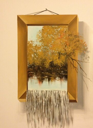 3D Landschaft.  Acryl par Eka Peradze, Peinture en vente sur Singulart