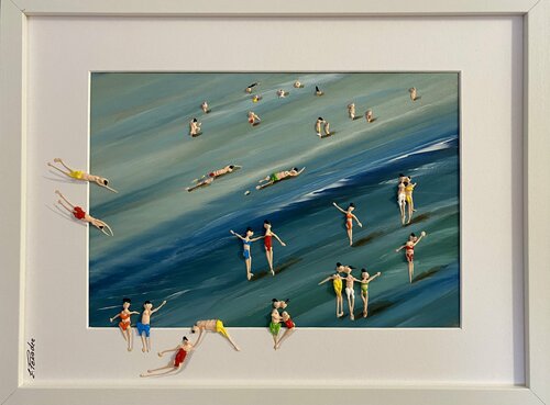 Day on the beach III9o par Eka Peradze, Peinture en vente sur Singulart