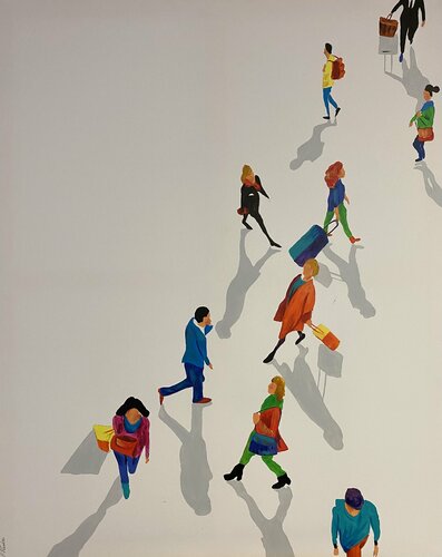 Action. travel par Eka Peradze, Peinture en vente sur Singulart