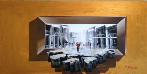 3D city par Eka Peradze, Peinture en vente sur Singulart