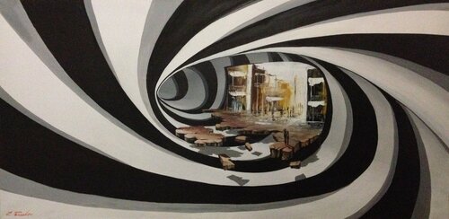 3D city par Eka Peradze, Peinture en vente sur Singulart