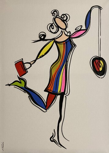 Action.Frau ll-46.P par Eka Peradze, Peinture en vente sur Singulart