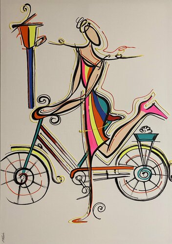 Action.Frau 78 par Eka Peradze, Peinture en vente sur Singulart