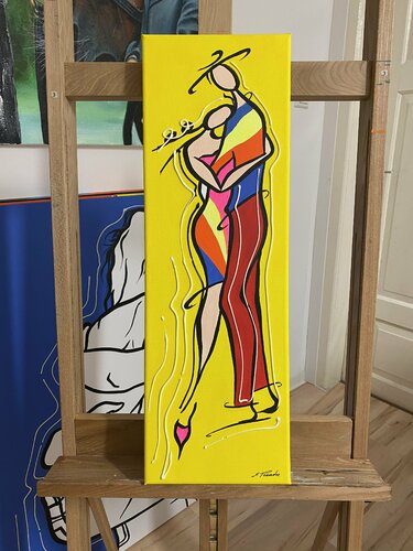 Action. Love.  20x60x2cm par Eka Peradze, Peinture en vente sur Singulart