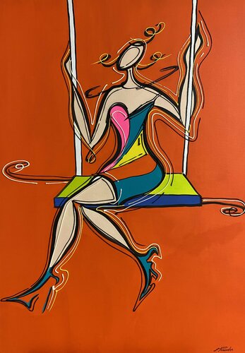 Action.Frau 78 van Eka Peradze, Schilderij te koop op Singulart