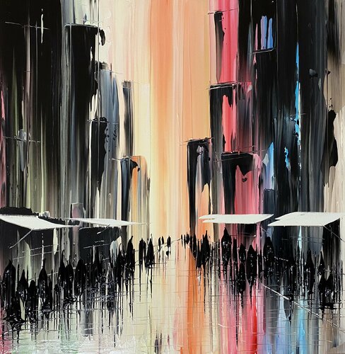 Freiheit - City. par Eka Peradze, Peinture en vente sur Singulart