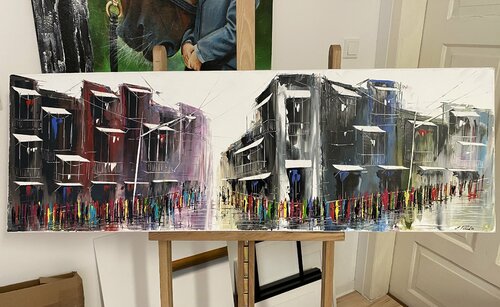 40x120cm-Action.In the city 18 Eka Peradze