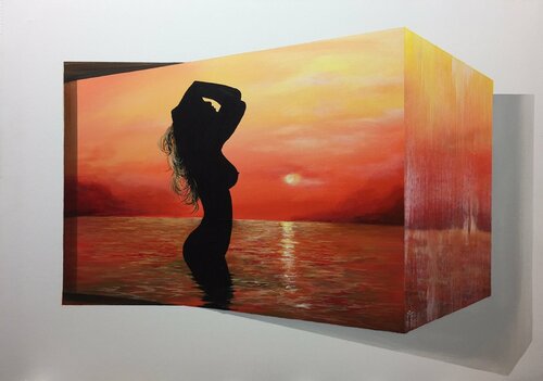 WORKS ON COMMISSION,Similar topics di Eka Peradze, Pittura in vendita su Singulart