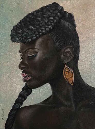 portrait. african woman von Eka Peradze, Malerei kaufen auf Singulart