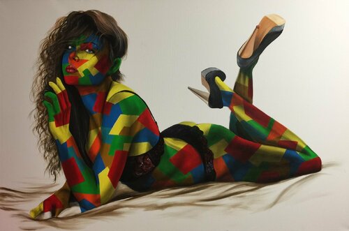 Action.Frau ll-46-56 par Eka Peradze, Peinture en vente sur Singulart