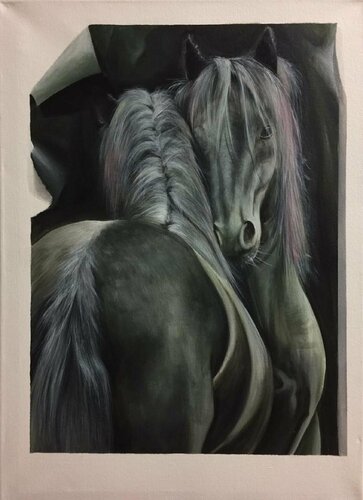 3 D horses par Eka Peradze, Peinture en vente sur Singulart