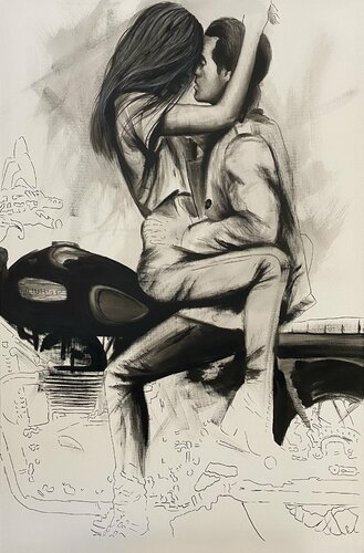 Action, Action.Love. 7912I van Eka Peradze, Schilderij te koop op Singulart