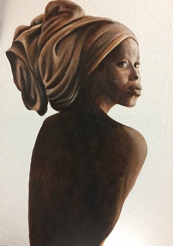 portrait. african woman par Eka Peradze, Peinture en vente sur Singulart