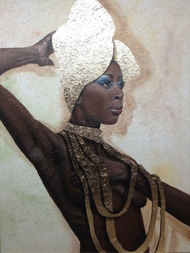portrait. african woman von Eka Peradze, Malerei kaufen auf Singulart