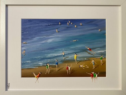 Day on the beach II par Eka Peradze, Peinture en vente sur Singulart