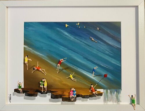Day on the beach II17 par Eka Peradze, Peinture en vente sur Singulart
