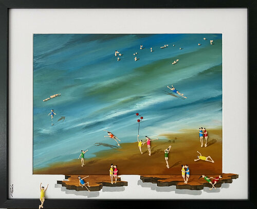 Day on the beach II par Eka Peradze, Peinture en vente sur Singulart