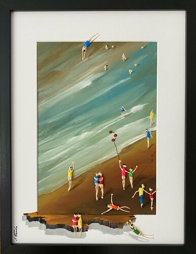 Day on the beach III7 par Eka Peradze, Peinture en vente sur Singulart