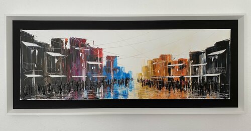 action.  City 40x100cm van Eka Peradze, Schilderij te koop op Singulart