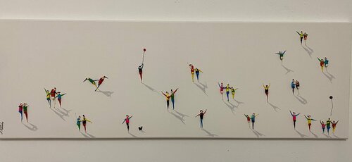 only 3 days of action.freedo. 30x90cm de Eka Peradze, Pintura a la venta en Singulart