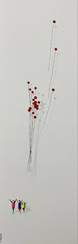 only 3 days of action.freedo. 30x90cm de Eka Peradze, Pintura a la venta en Singulart