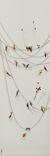only 3 days of action.freedo. 30x90cm de Eka Peradze, Pintura a la venta en Singulart