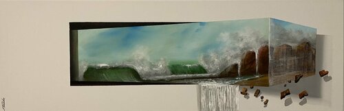 3D Landschaft.  Acryl de Eka Peradze, Pintura a la venta en Singulart