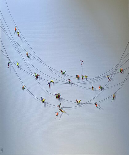 The Acrobats- par Eka Peradze, Peinture en vente sur Singulart