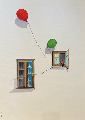 Action.Freiheit.-45P par Eka Peradze, Peinture en vente sur Singulart