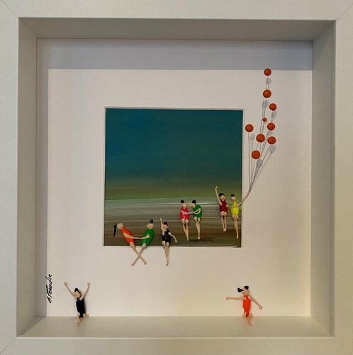 Day on the beach. Freedom.1 par Eka Peradze, Peinture en vente sur Singulart
