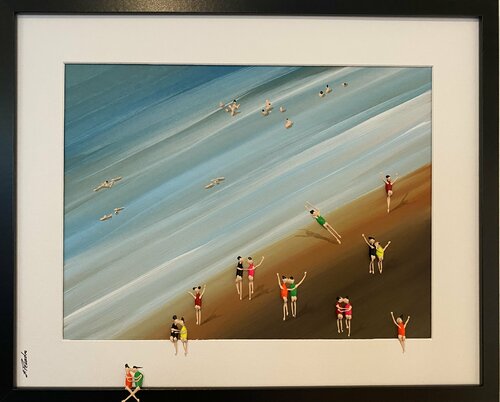 Offer only 3 days .3D Day on the beach par Eka Peradze, Peinture en vente sur Singulart