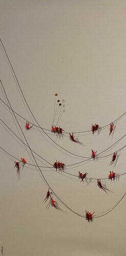 Action. Action.Freiheit.-SK de Eka Peradze, Pintura a la venta en Singulart