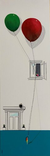 The Acrobats par Eka Peradze, Peinture en vente sur Singulart