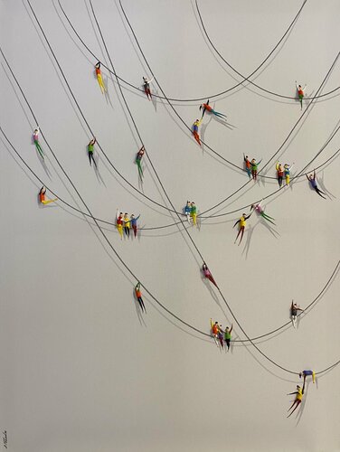 The Acrobats par Eka Peradze, Peinture en vente sur Singulart