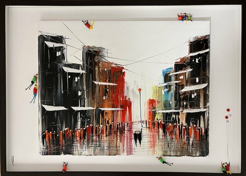 In the city I….1 van Eka Peradze, Schilderij te koop op Singulart