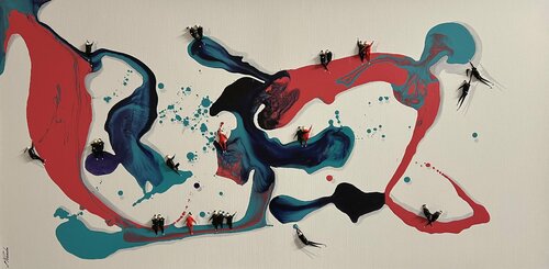 Freedom. Love. k par Eka Peradze, Peinture en vente sur Singulart