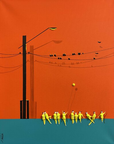 Action.Freedom. Love par Eka Peradze, Peinture en vente sur Singulart