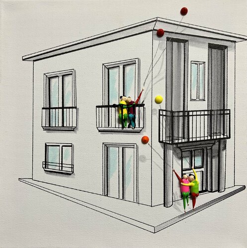 Action. Freedom. Love. par Eka Peradze, Peinture en vente sur Singulart