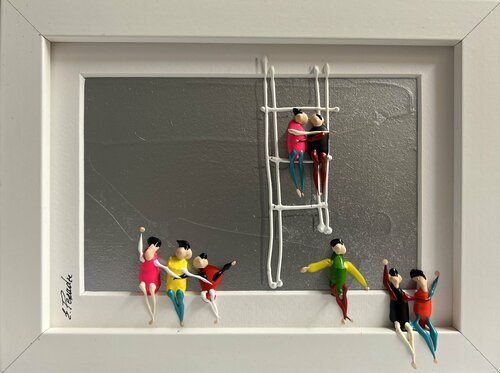 Action.Freedom. Love ❤️ x par Eka Peradze, Peinture en vente sur Singulart