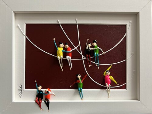 Action.Freedom. Love ❤️ Tu par Eka Peradze, Peinture en vente sur Singulart